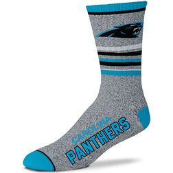 Carolina Panthers NFL For Bare Feet 5 Star Marbled Crew Socks