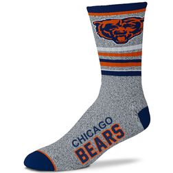 Chicago Bears NFL For Bare Feet 5 Star Marbled Crew Socks