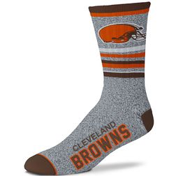 Cleveland Browns NFL For Bare Feet 5 Star Marbled Crew Socks