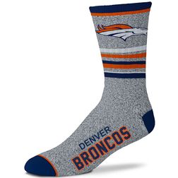 Denver Broncos NFL For Bare Feet 5 Star Marbled Crew Socks