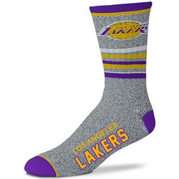 Los Angeles Lakers NFL For Bare Feet 5 Star Marbled Crew Socks