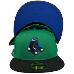 Boston Red Sox CyberMonday Green Two Tone 1999 All Star Game Patch Blue UV 59FIFTY Fitted Hat