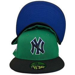 New York Yankees CyberMonday Green Two Tone 1996 World Series Patch Blue UV 59FIFTY Fitted Hat