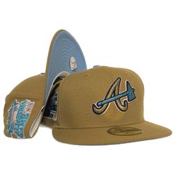 Atlanta Braves Wheat 2000 All Star Game Patch Sky Blue UV 59FIFTY Fitted Hat