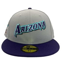 Arizona Diamondbacks Classic Gray 1998 Inaugural Season Patch Green UV 59FIFTY Fitted Hat