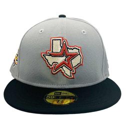 Houston Astros Classic Gray 45th Anniversary Patch Green UV 59FIFTY Fitted Hat