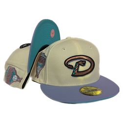 Arizona Diamondbacks Chrome Two Tone 1998 Inaugural Season Patch Teal UV 59FIFTY Fitted Hat