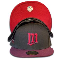 Minnesota Twins Two Tone Anime Pack 60 Seasons Patch Red UV 59FIFTY Fitted Hat