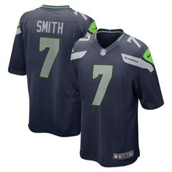 Seattle Seahawks Geno Smith Nike College Navy Game Jersey