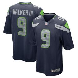 Seattle Seahawks Kenneth Walker Nike College Navy Game Jersey