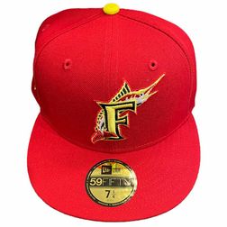 Florida Marlins Superhero Pt 1 10th Anniversary Patch Yellow UV 59FIFTY Fitted Hat