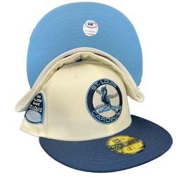 St. Louis Cardinals Chrome Two Tone 1966 All Star Game Patch Ice Blue UV 59FIFTY Fitted Hat