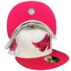 Los Angeles Angels Chrome Two Tone 40th Season Patch Energy Red UV 59FIFTY Fitted Hat