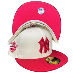 New York Yankees Chrome Two Tone 1998 WS Patch Energy Red UV 59FIFTY Fitted Hat