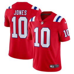 New England Patriots Mac Jones Nike Red Vapor Limited Jersey