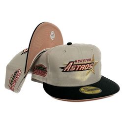 Houston Astros Stone Two Tone Astrodome Patch Blush Sky UV 59FIFTY Fitted Hat