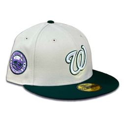 Washington Nationals Chrome Two Tone Aux Pack 2008 Inaugural Season Patch Purple UV 59FIFTY Fitted Hat