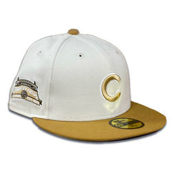 Chicago Cubs Chrome Two Tone Aux Pack 100 Year Patch Grey UV 59FIFTY Fitted Hat