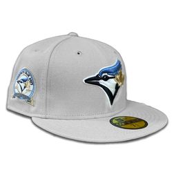 Toronto Blue Jays Grey Aux Pack 40th Season Patch Grey UV 59FIFTY Fitted Hat