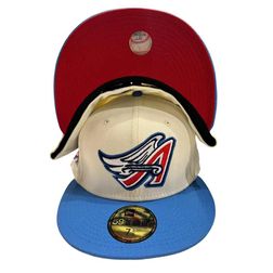 Anaheim Angels Chrome Two Tone 50th Anniversary Patch Red UV 59FIFTY Fitted Hat