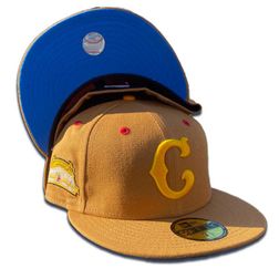 Chicago Cubs La Corona Brown 100 Years Patch Blue UV 59FIFTY Fitted Hat