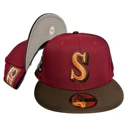 Seattle Mariners Cardinal Two Tone 40th Anniversary Patch Grey UV 59FIFTY Fitted Hat