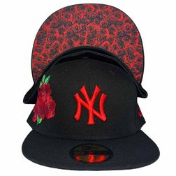 New York Yankees Pro Image Exclusive Rose Pattern UV 59FIFTY Fitted Hat