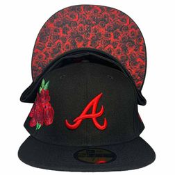 Atlanta Braves Pro Image Exclusive Rose Pattern UV 59FIFTY Fitted Hat