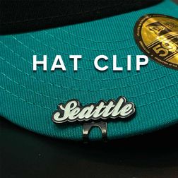 Seattle Script Glow in Dark Hat Brim Clip