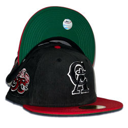 California Angels Black Corduroy Two Tone 35th Anniversary Patch Green UV 59FIFTY Fitted Hat