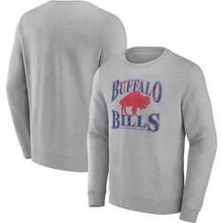 Buffalo Bills Mens Heathered Gray Playability Pullover Sweatshirt