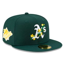 Oakland Athletics Green Patch Bloom Yellow UV 59FIFTY Fitted Hat