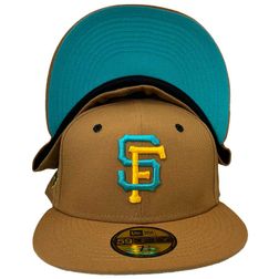 San Francisco Giants Gingerbread Pack 2010 World Series Patch Teal UV 59FIFTY Fitted Hat