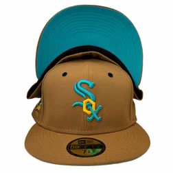 Chicago White Sox Gingerbread Pack Comiskey Park Patch Teal UV 59FIFTY Fitted Hat