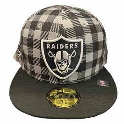 Las Vegas Raiders Plaid Collection 50th Anniversary Patch Green UV 59FIFTY Fitted Hat