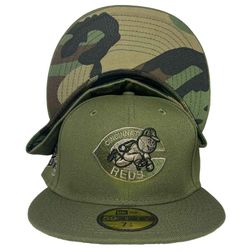 Cincinnati Reds CamoGreen The Big Red Machine Patch Camo Pattern UV 59FIFTY Fitted Hat