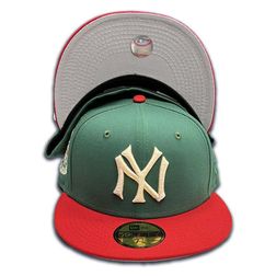 New York Yankees Emerald Green Christmas Collection 1939 WS Patch Gray UV 59FIFTY Fitted Hat