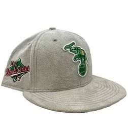 Oakland Athletics Pro Image Exclusive GraySuede 1989 World Series Patch Green UV 59FIFTY Fitted Hat