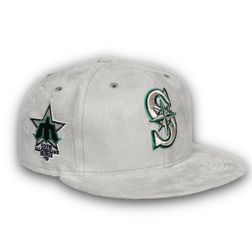 Seattle Mariners Pro Image Exclusive GraySuede 50th All Star Game Patch Navy UV 59FIFTY Fitted Hat