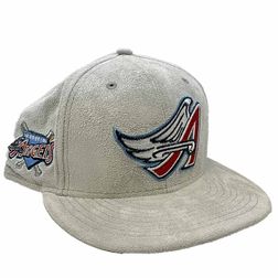 Aneheim Angels Pro Image Exclusive GraySuede Anaheim Patch Navy UV 59FIFTY Fitted Hat