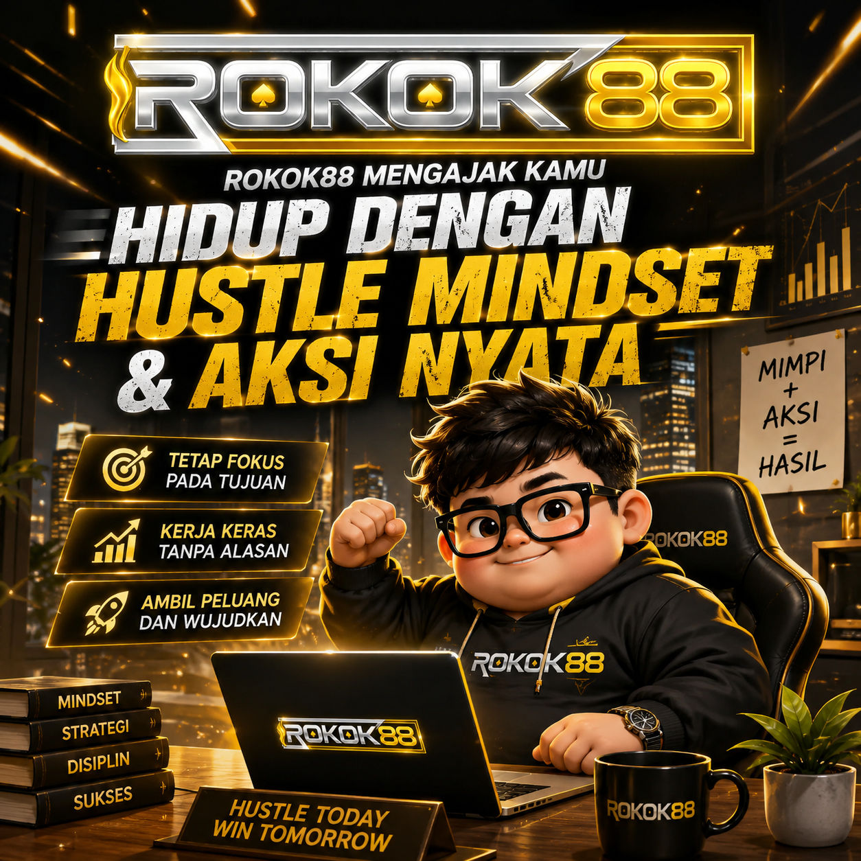 ROKOK88 : Hustle Over Entitlement Mengubah Mindset & Pola Pikir Jadi Tindakan Real Nyata