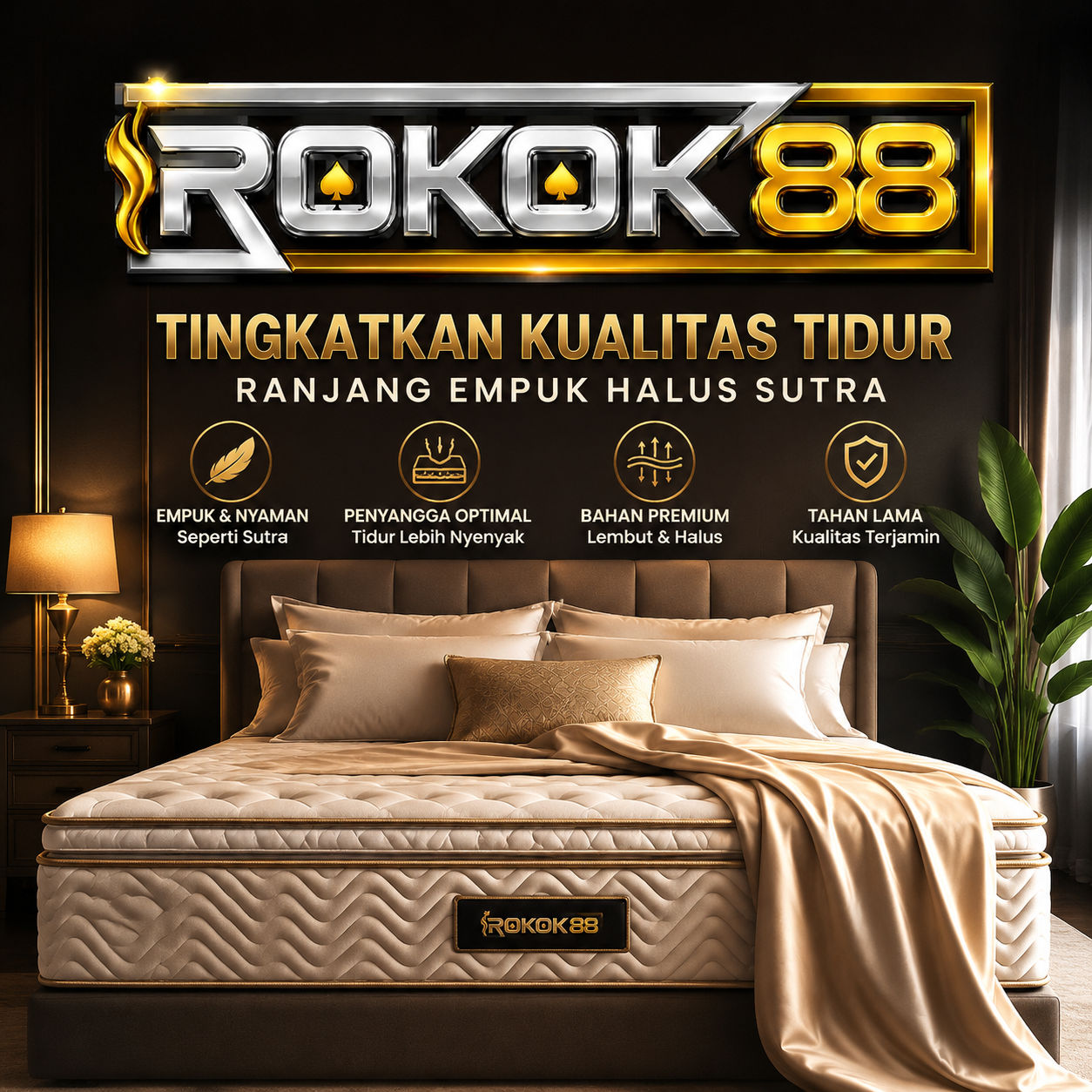 ROKOK88: Tingkatkan Kualitas Tidur | Ranjang Empuk Halus Sutra