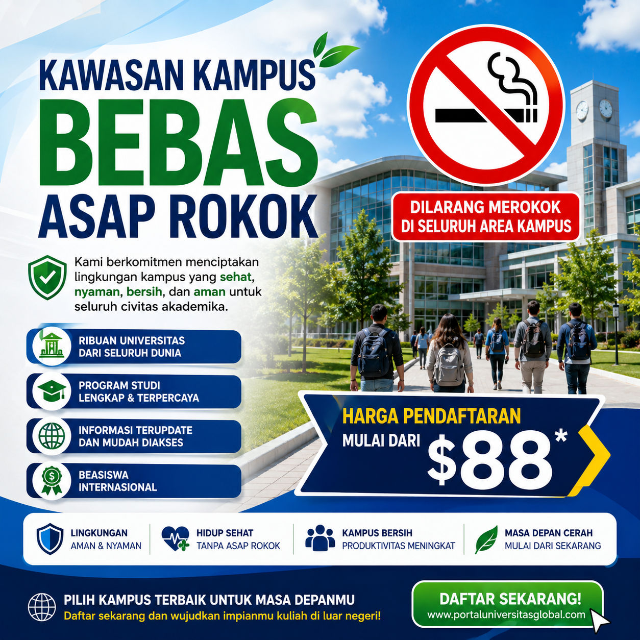 kawasan bebas asap rokok dan harga mulai dari 88.