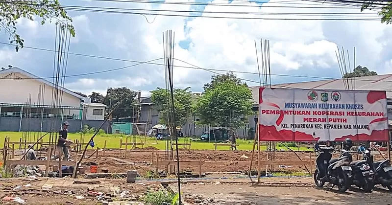 160 Gerai Koperasi Merah Putih Mulai Dibangun di Kabupaten Malang