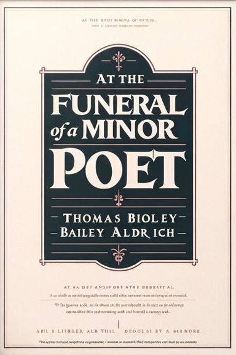 At The Funeral Of A Minor Poet