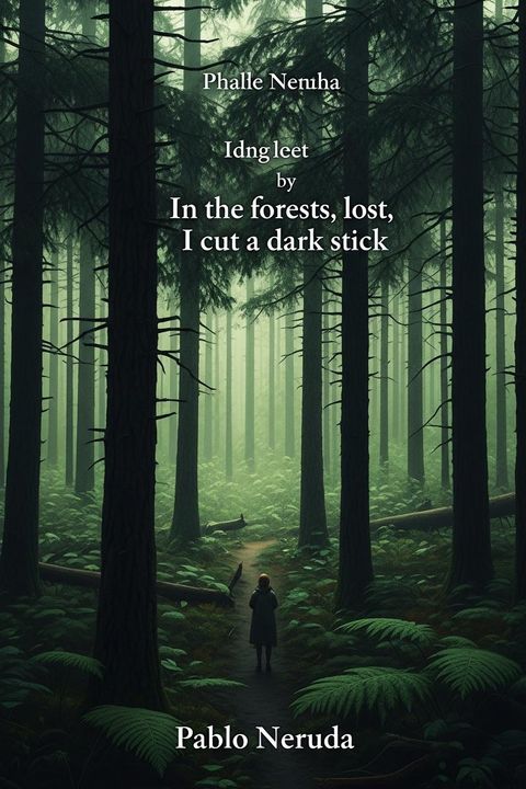 In the forests, lost, I cut a dark stick