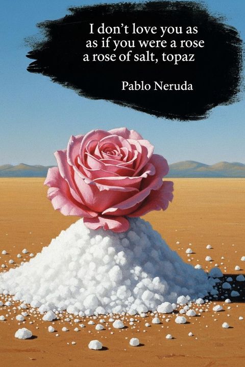 I don't love you as if you were a rose of salt, topaz