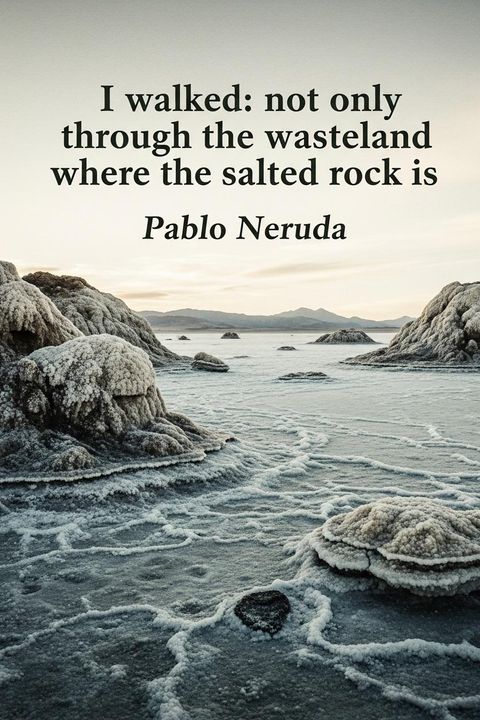 I walked: not only through the wasteland where the salted rock is