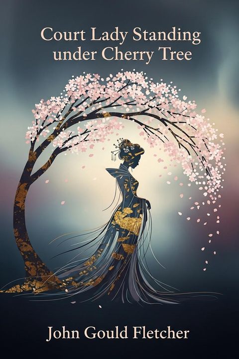 Court Lady Standing under Cherry Tree