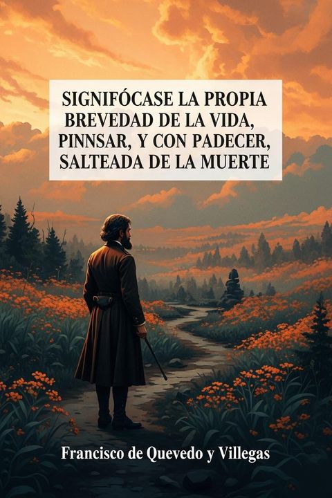 Signifícase la propia brevedad de la vida, sin pensar, y con padecer, salteada de la muerte